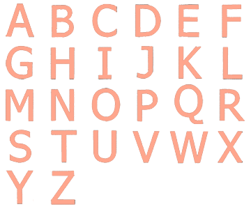 Image of all the letters in Author