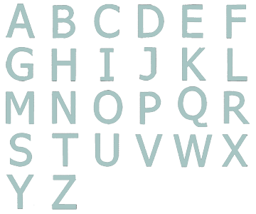 Image of all the letters in Author
