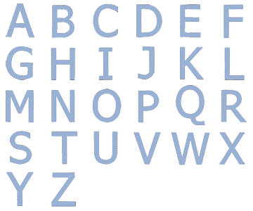 Image of all the letters in Author
