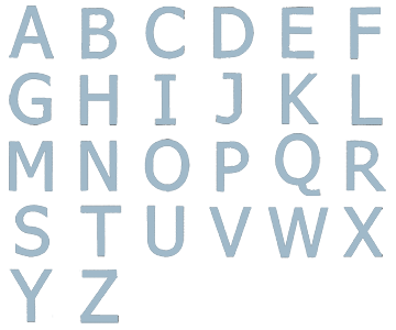 Image of all the letters in Author