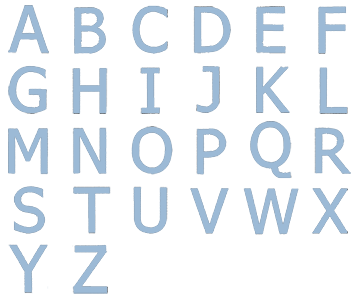 Image of all the letters in Author