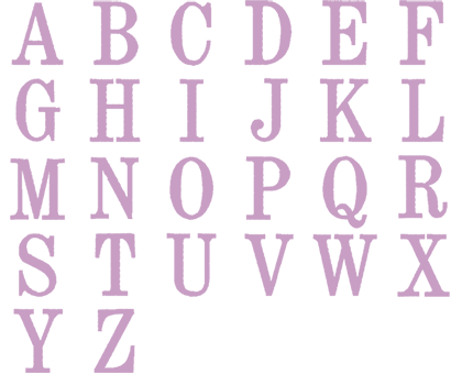 Image of all the letters in Traditional