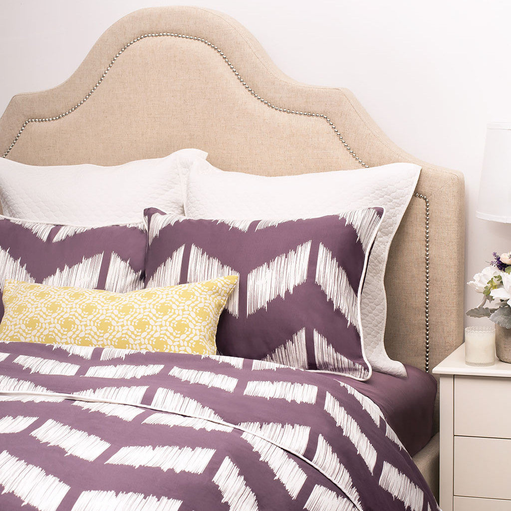 Bedroom inspiration and bedding decor | Purple Addison Sham Pair Duvet Cover | Crane and Canopy