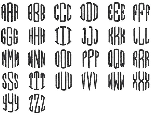 Image of all the letters in Circle