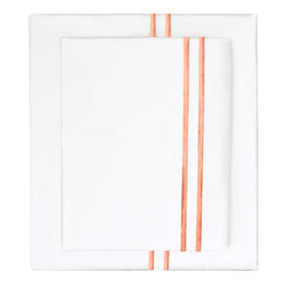 The Apricot Lines Embroidered Sheet Set