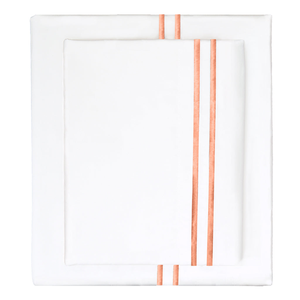 The Apricot Lines Embroidered Sheet Set