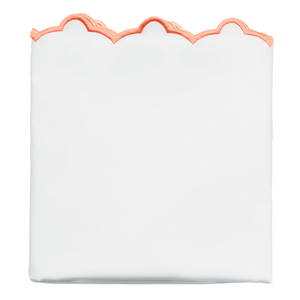 Bedroom inspiration and bedding decor | Apricot Scalloped Embroidered Pillowcase Pair Duvet Cover | Crane and Canopy