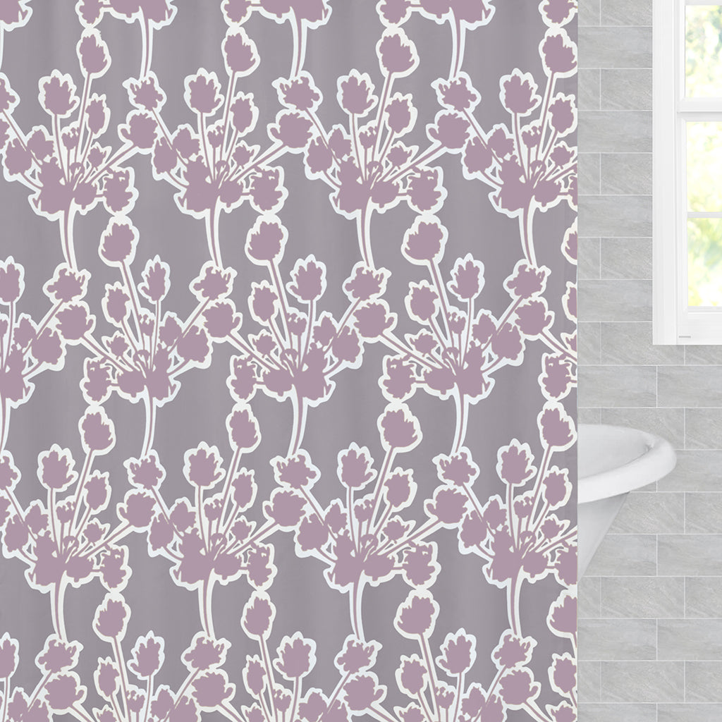 Bedroom inspiration and bedding decor | Ashbury Lilac Shower Curtain Duvet Cover | Crane and Canopy