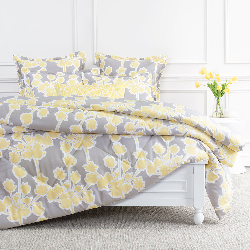 Bedroom inspiration and bedding decor | The Ashbury Yellow Comforter Duvet Cover | Crane and Canopy