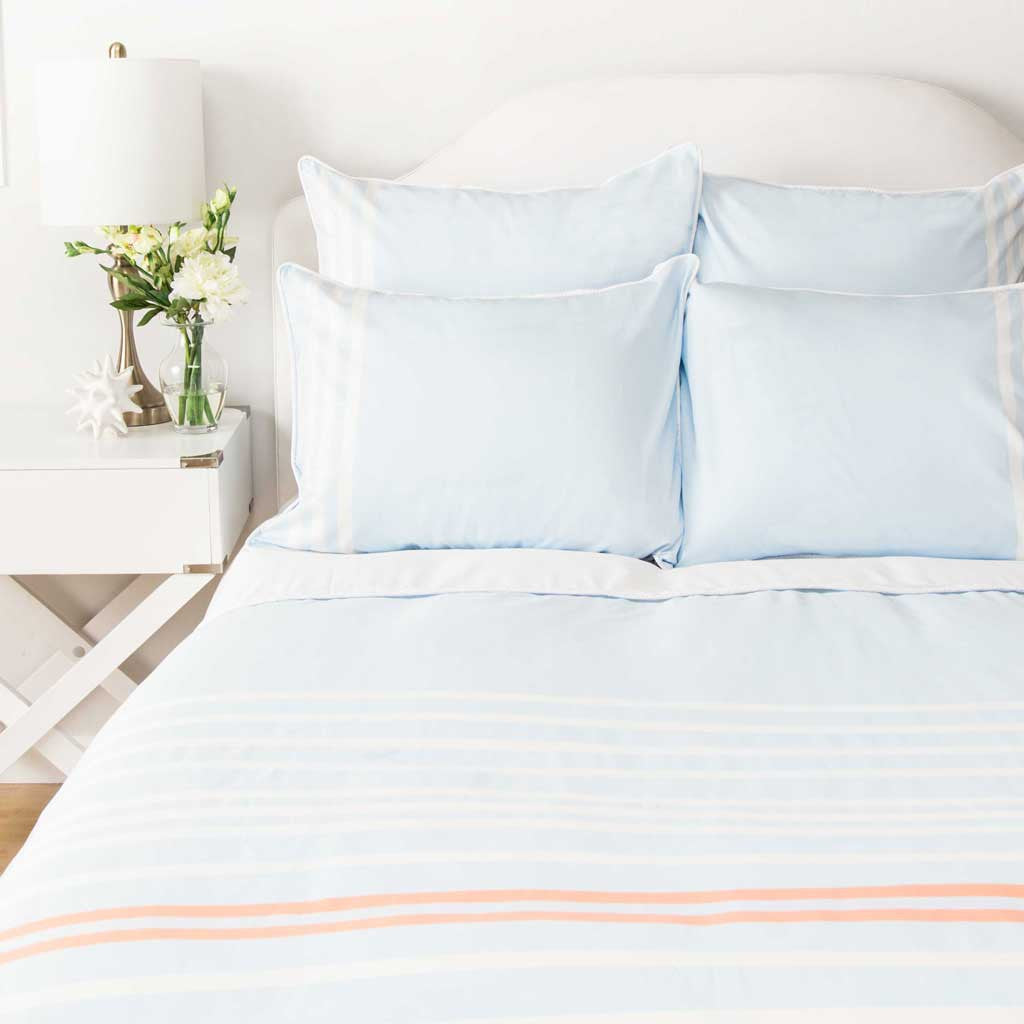Bedroom inspiration and bedding decor | The Webster Sky Blue Duvet Cover | Crane and Canopy