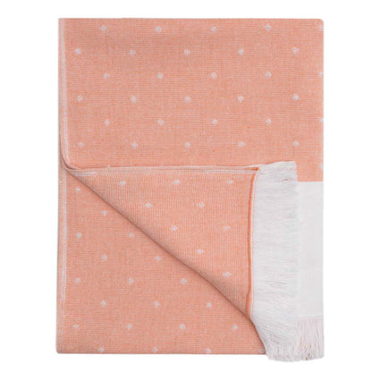 Coral Dot Fouta Towel Essentials Bundle (2 Wash + 2 Hand + 2 Bath Towels)