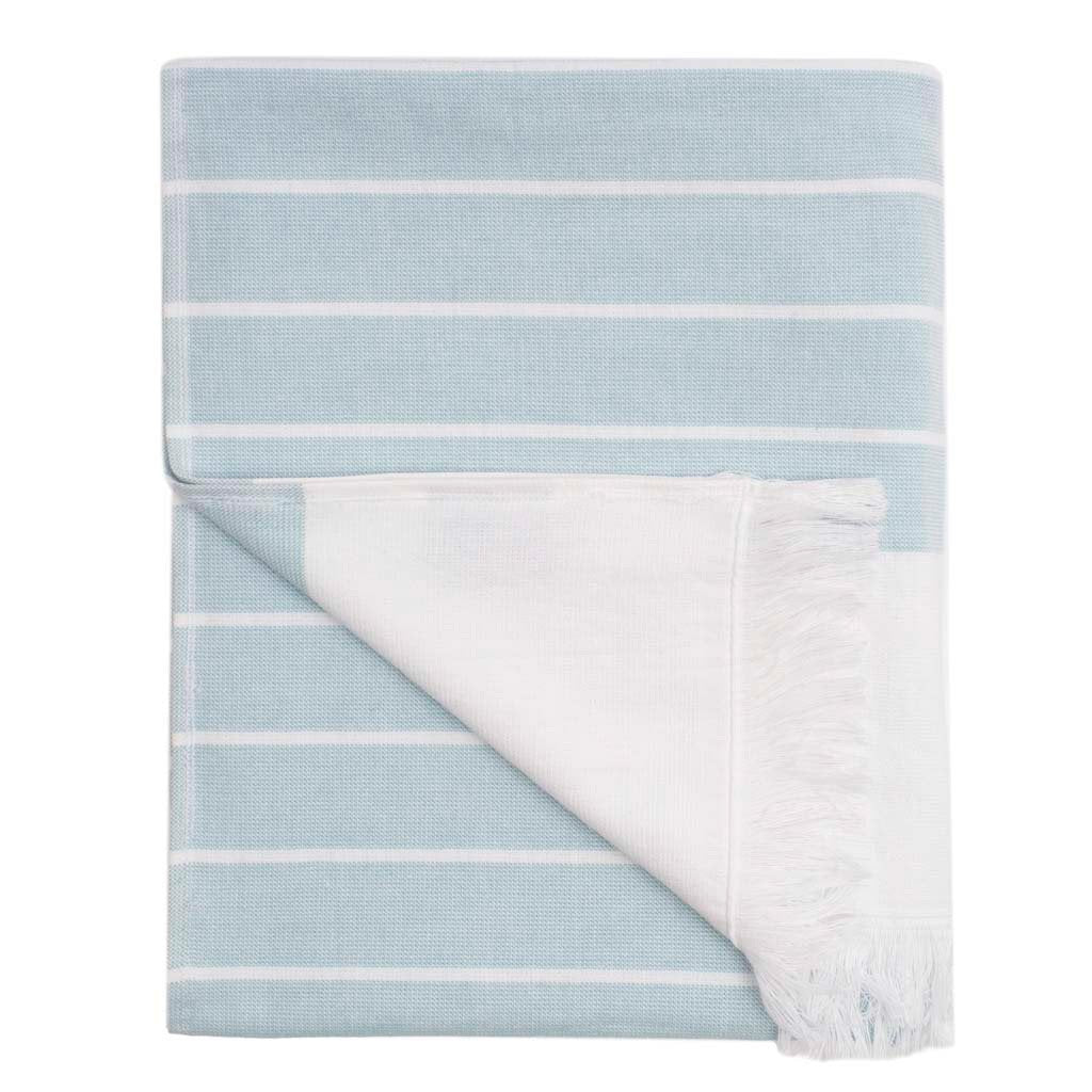 Bedroom inspiration and bedding decor | Blue Stripe Fouta Bath Sheet Two Packs | Crane and Canopy