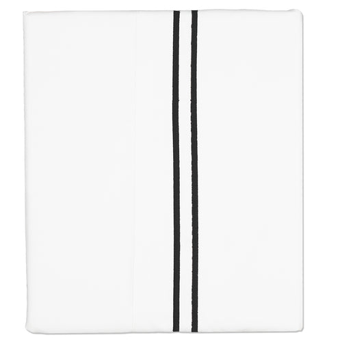 Black Lines Embroidered Flat Sheet
