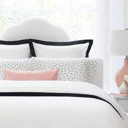 Black Linden Border Euro Sham