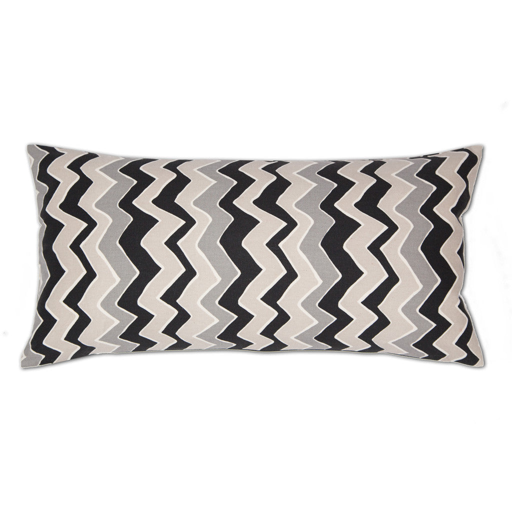 The Linden Charcoal Grey Throw Pillow