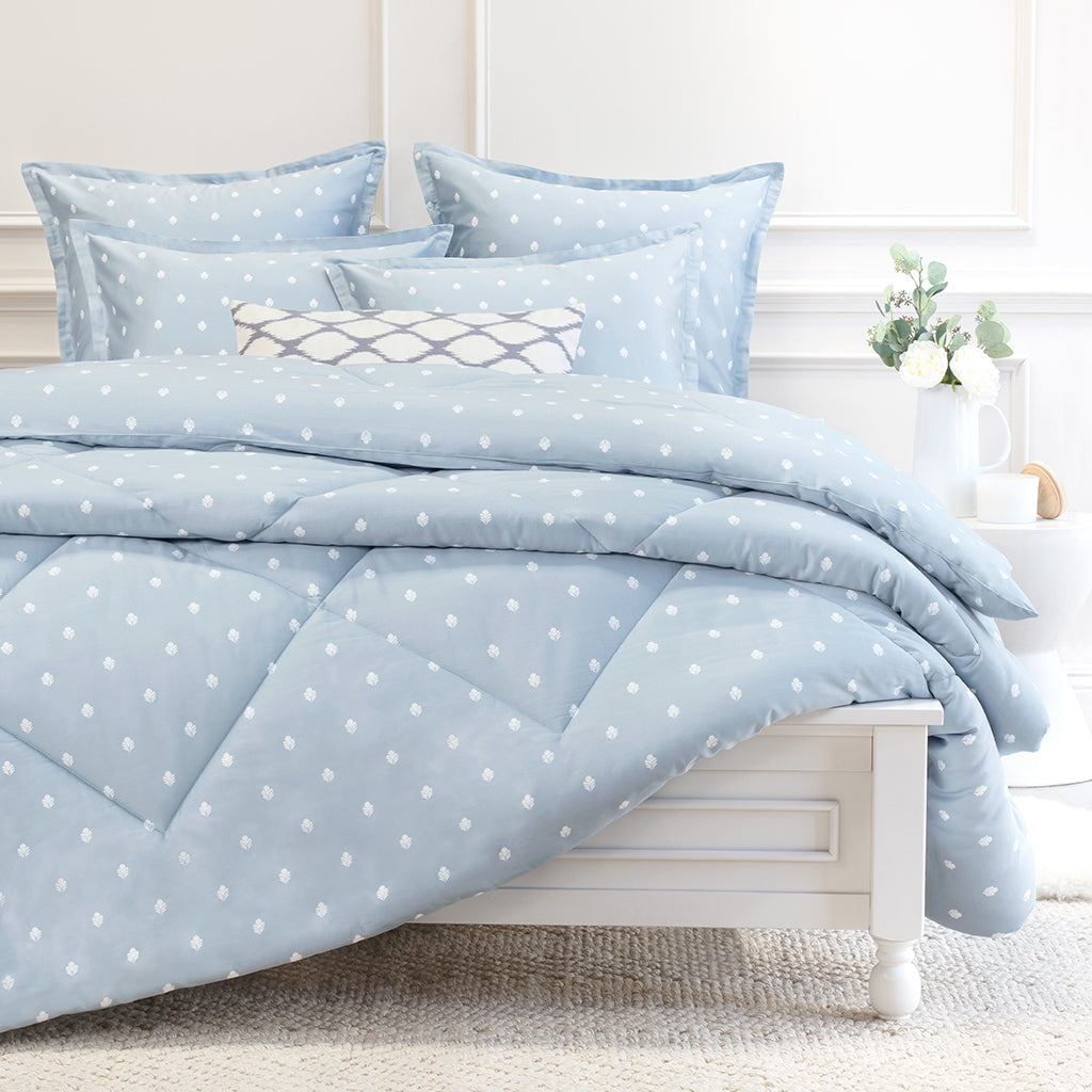 Bedroom inspiration and bedding decor | Flora Blue Comforter Duvet Cover | Crane and Canopy