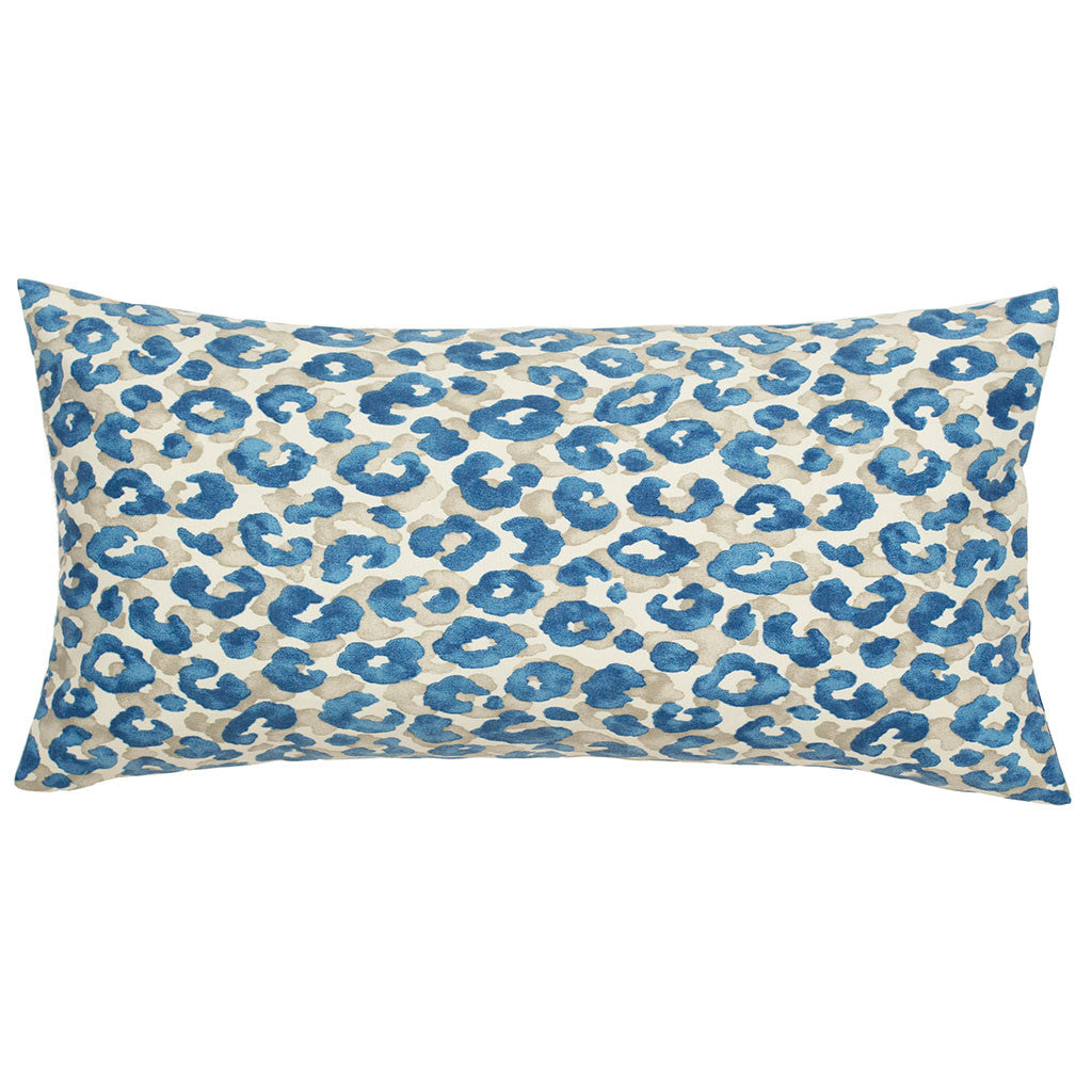The Sapphire Blue Leopard Throw Pillow Crane & Canopy