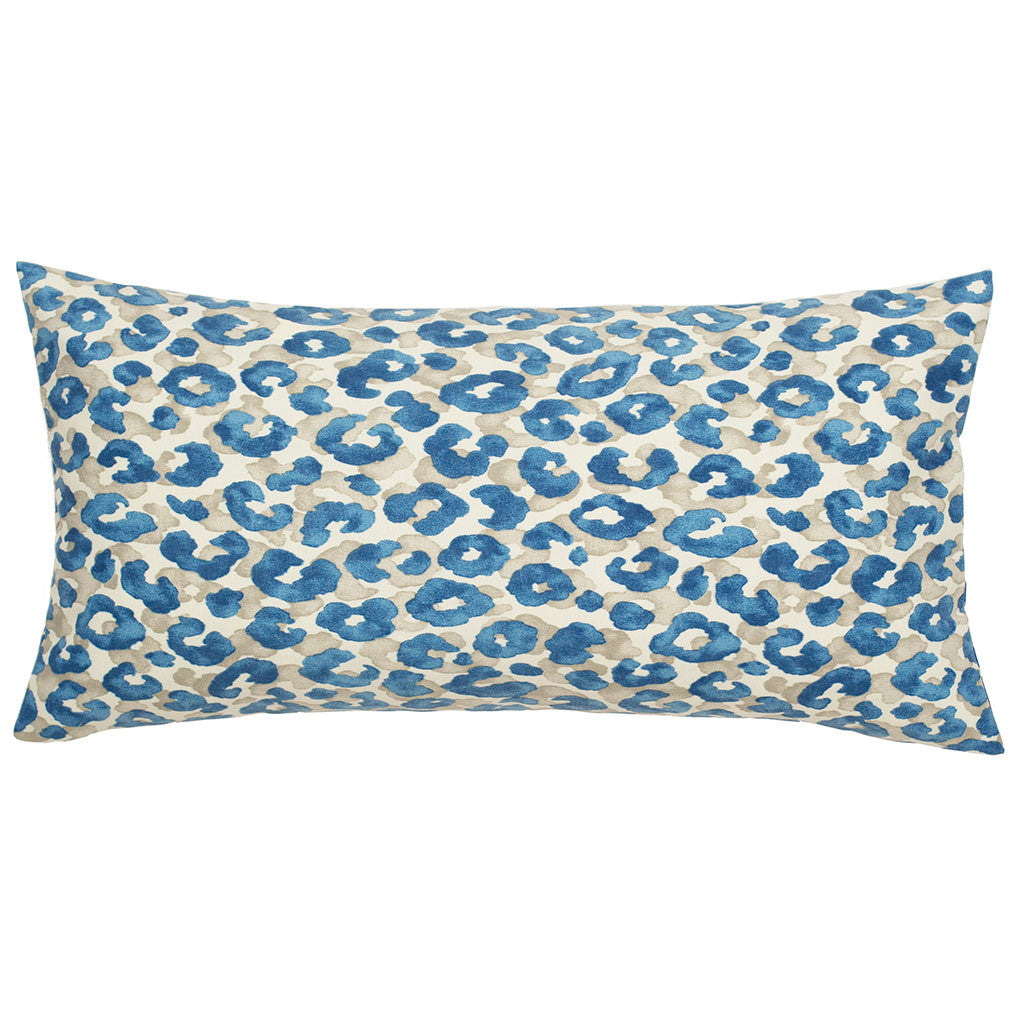 Bedroom inspiration and bedding decor | The Sapphire Blue Leopard Throw Pillows | Crane and Canopy