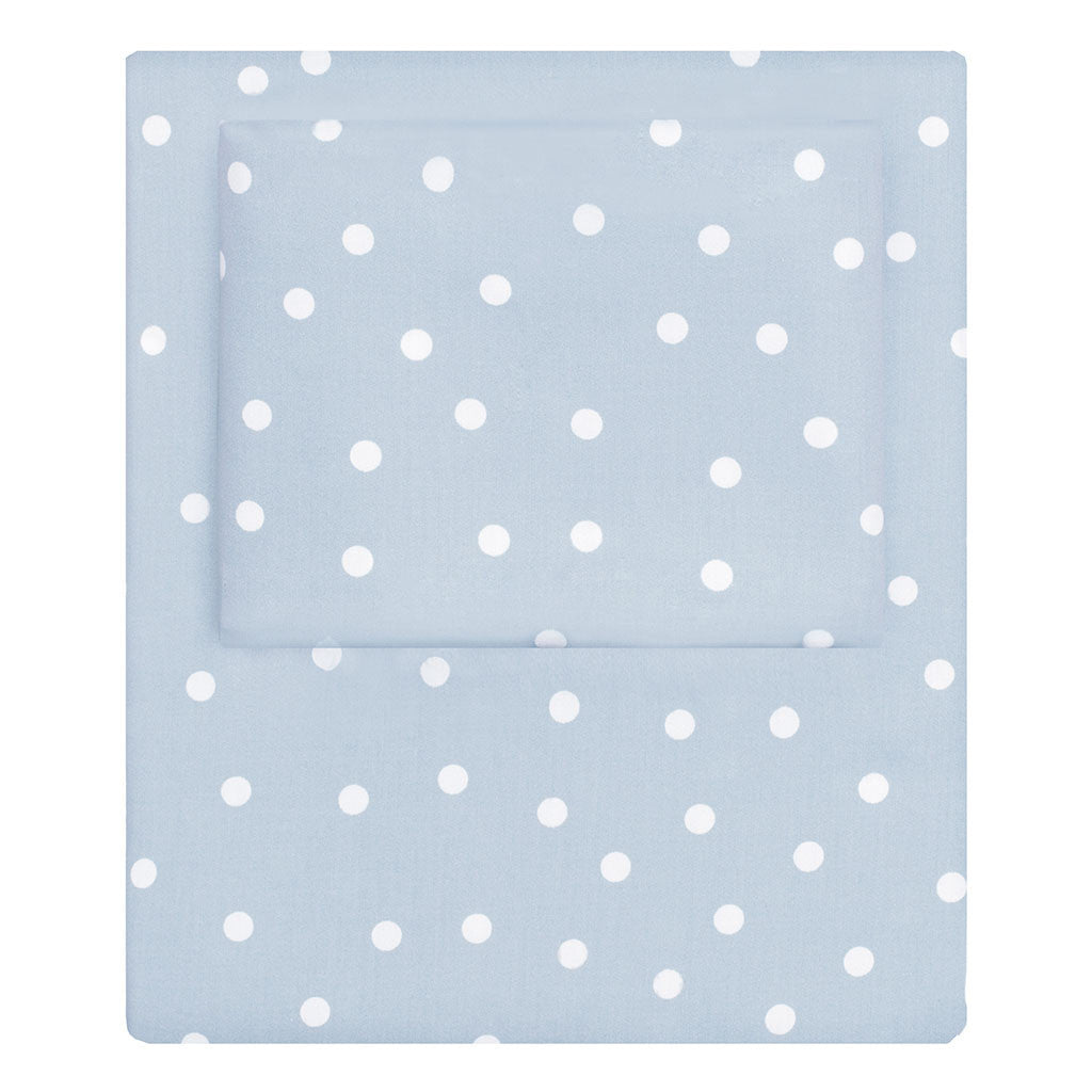 French Blue Polka Dots Fitted Sheet