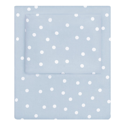 French Blue Polka Dots Fitted Sheet