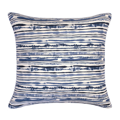 The Blue Scribble Lines Square Throw Pillow