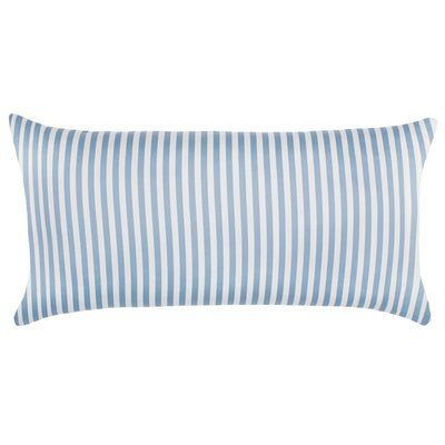 French Blue Striped Throw Pillow