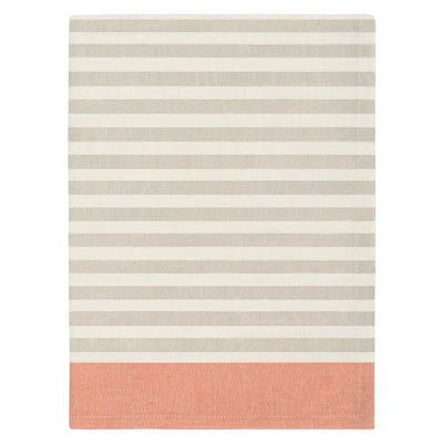 Border Stripe Beige and Orange Tea Towel  