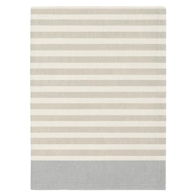 The Border Stripe Beige and Grey Tea Towel  