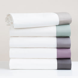 Charcoal Grey Border Sheet Set (Fitted, Flat, & Pillow Cases)