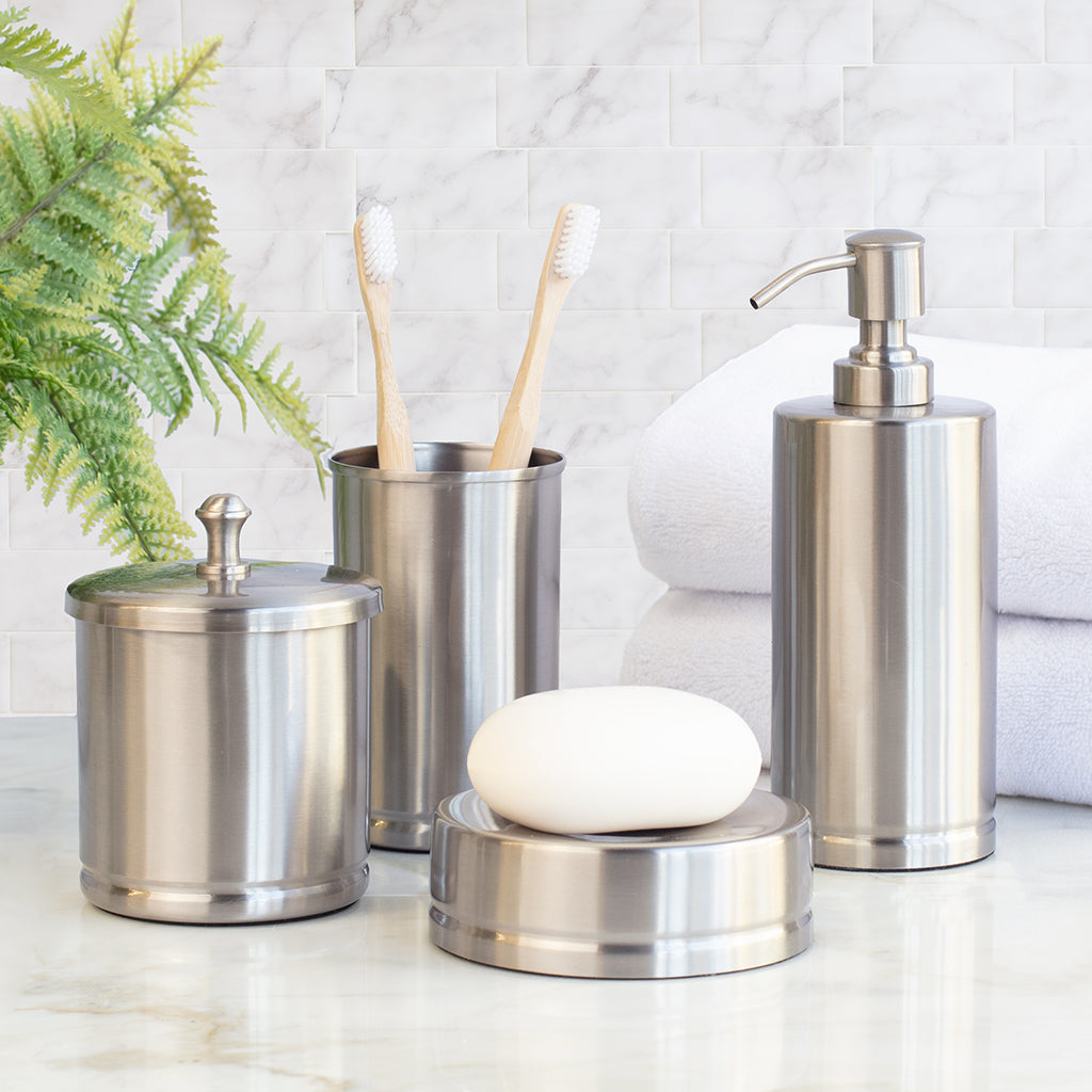 The Brushed Stainless Steel Bath Accessories