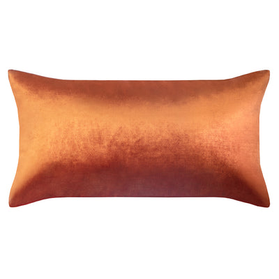 The Burnt Orange Velvet Throw Pillow