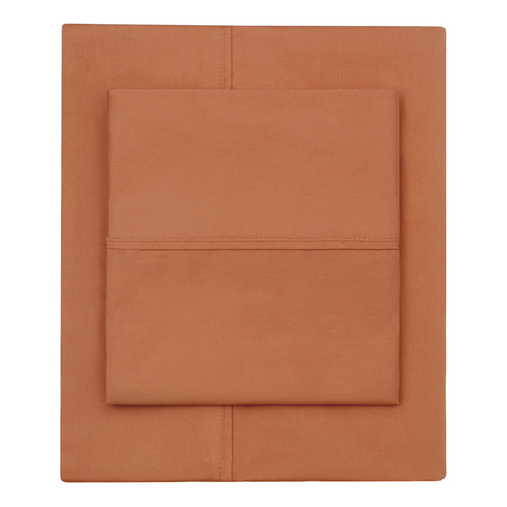 Bedroom inspiration and bedding decor | Burnt Orange 400 Thread Count Sheet Set (Fitted, Flat, & Pillow Cases)s | Crane and Canopy