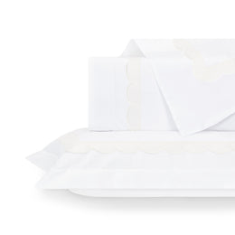 Camellia Ivory Scalloped Percale Duvet Cover