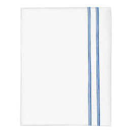 Coastal Blue Lines Embroidered Pillowcase Pair
