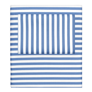 Capri Blue Striped Fitted Sheet