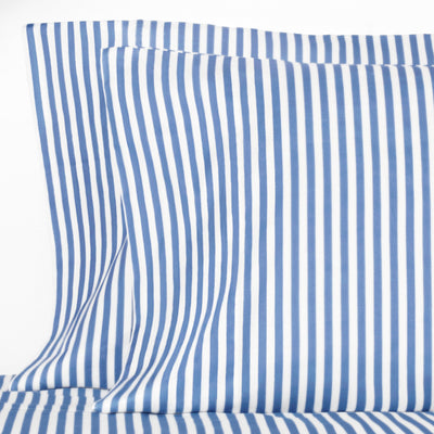 Capri Blue Striped Pillowcase Pair