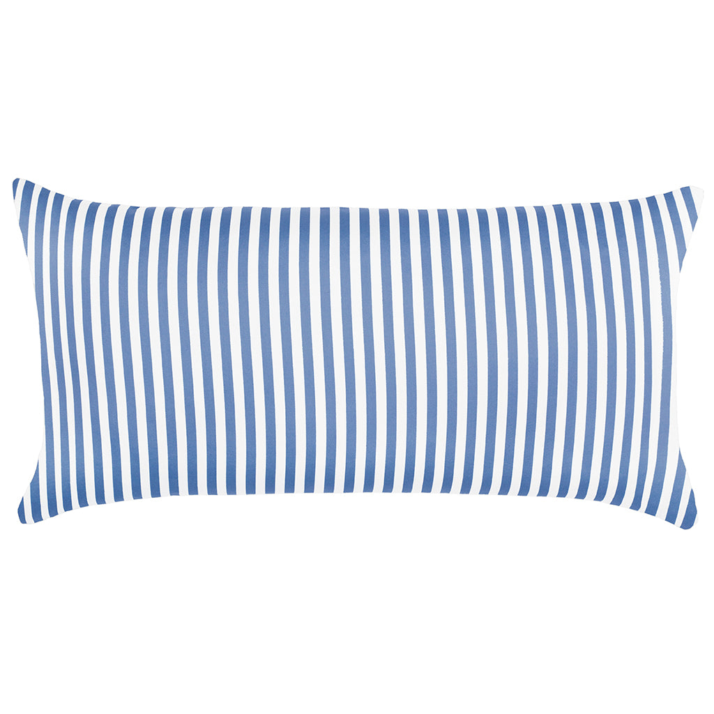 Bedroom inspiration and bedding decor | Capri Blue Striped Throw Pillow Duvet Cover | Crane and Canopy