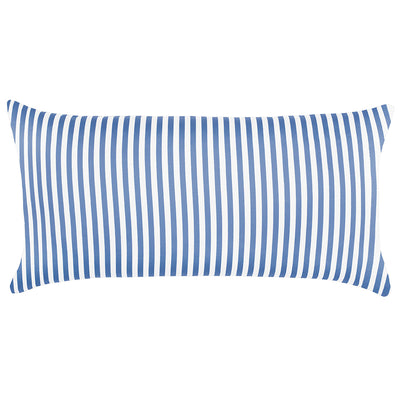 Capri Blue Striped Throw Pillow
