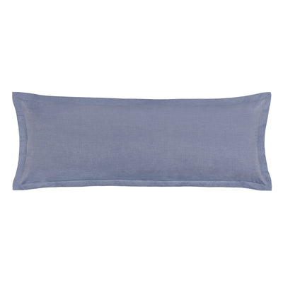 The Blue Chambray Extra Long Lumbar Throw Pillow