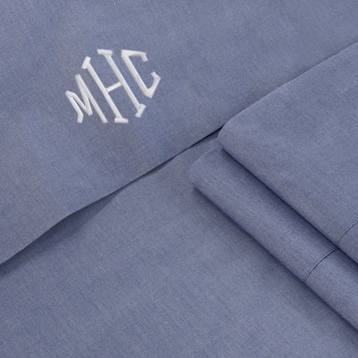 Blue Chambray Fitted Sheet