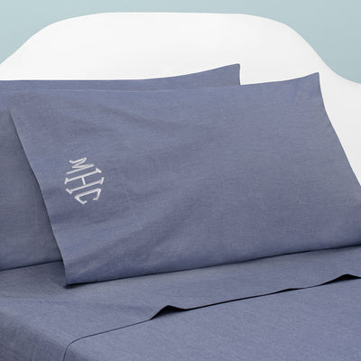 Blue Chambray Pillowcase Pair