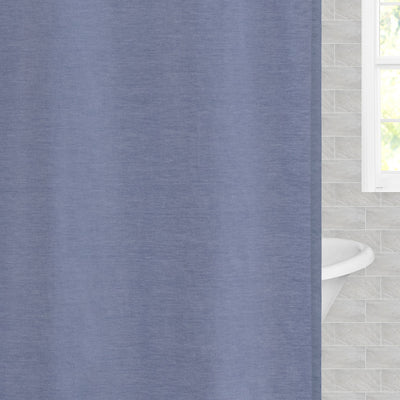 Blue Chambray Shower Curtain