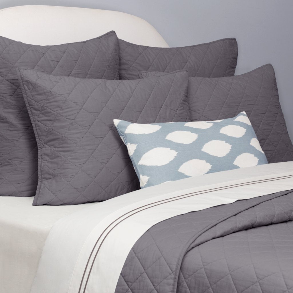 Dusk Blue and White Raindrop Pillow