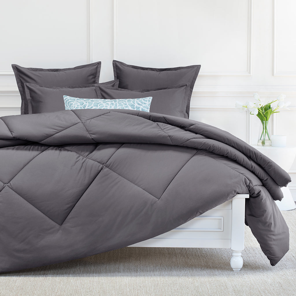 Bedroom inspiration and bedding decor | The Charcoal Grey Comforter Duvet Cover | Crane and Canopy