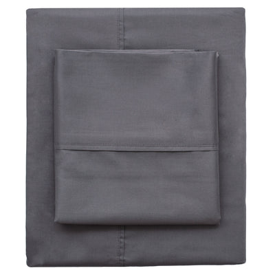 Charcoal Grey 400 Thread Count Sheet Set (Fitted, Flat, & Pillow Cases)