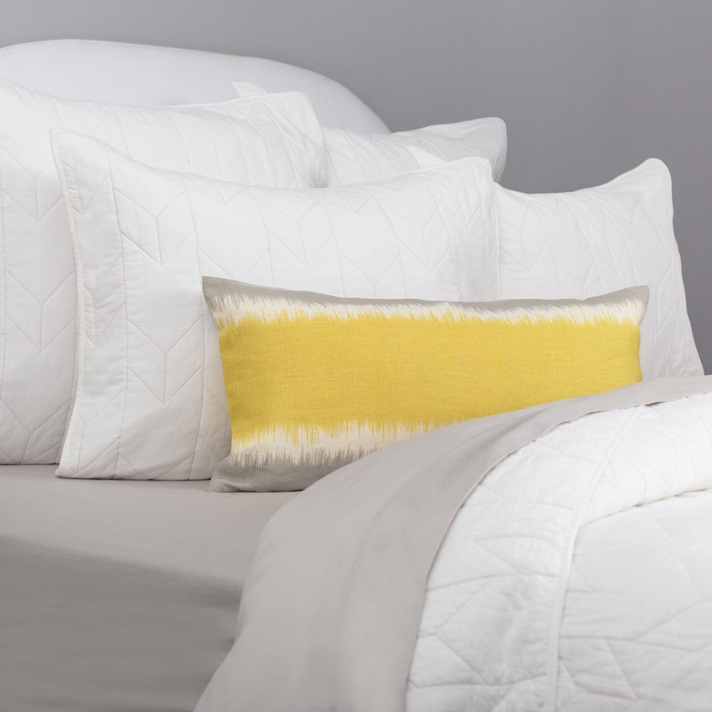 Bedroom inspiration and bedding decor | Soft White Chevron Quilt Euro Sham Duvet Cover | Crane and Canopy