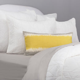 Soft White Chevron Quilt Sham Pair