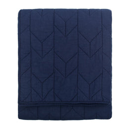 Navy Blue Chevron Quilt