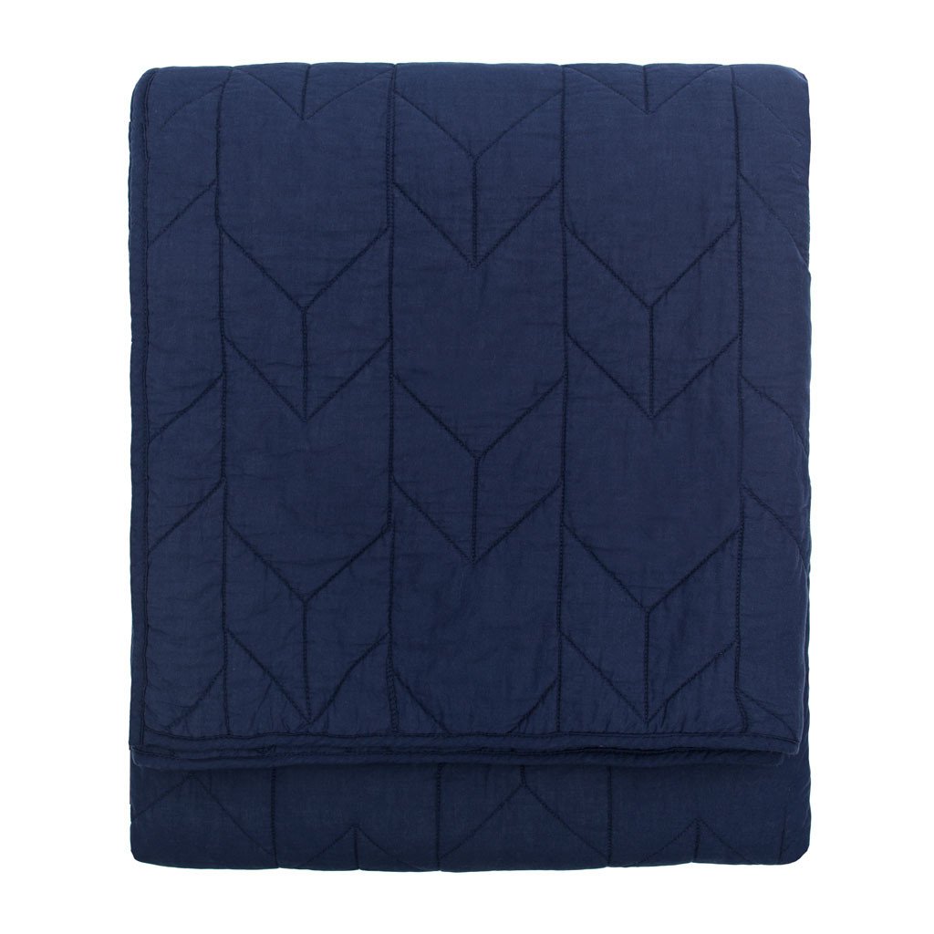 Navy Blue Chevron Quilt