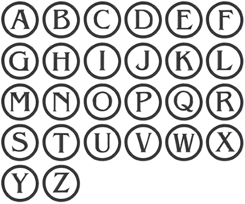 Image of all the letters in Stamp